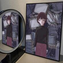 1 件系列 Experiment Lain 动漫电影帆布画咖啡厅酒吧房间墙壁装饰无框架