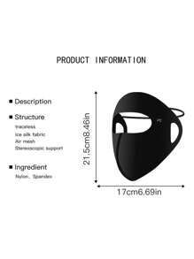 GOLOVEJOY 1 件装纯色多功能女士防晒全脸面罩，透气设计，带鼻孔，3D 结构造型，防尘，适合所有季节
