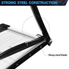 A4 Metal Guillotine Paper Cutter Cutting Performance Up To 10 Sheets,12 Inch Cut Length Manual Heavy Duty Guillotine Paper Trimmer With Guard And Blade Lock,For Paper Photo Picture Card