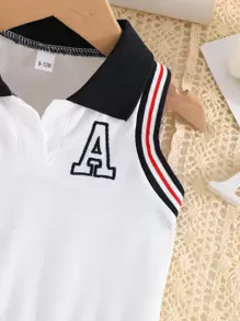 Baby Girls' Cute Collared Pleated Dress, Breathable Comfortable Summer College Style New Design - White - View 4