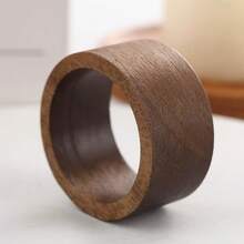 1/6/12 piezas Anillos de servilleta hechos a mano, anillos de servilleta redondos de madera estilo granja vintage, adecuados para Navidad, Acción de Gracias, fiestas, bodas y otras ocasiones de decoración de mesa - Multicolor - Ver 8