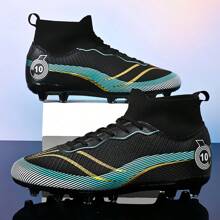 Adult Long Studs Outdoor Sports Football/Soccer Cleats Shoes - Black - View 1