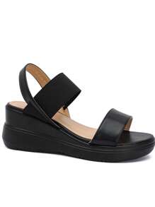 Summer Fashionable Versatile Simple Platform Sandals Stylish Sandals Summer Sandals For Women - Black - View 2