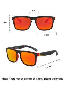 3pcs Sports Fashion Eyeglasses, Retro Square Driving Fishing, Ice Blue Lens - 3PCS - View 8