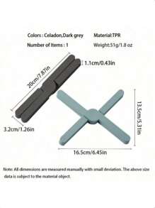 2 piezas Soportes de silicona ahorradores de espacio - Diseño plegable antideslizante y resistente al calor, adecuado para almohadillas de ollas de cocina y espátulas de cocina, fácil de limpiar, utensilios de cocina