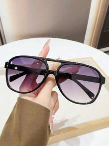 70s Retro European & American Style Double Bridge Fashion Fashion Glasses, Unisex Couples For Summer Beach Vacation,Outdoor,Travel - Multicolor - View 18