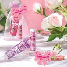 MISS FACTORX 48pcs/Box Hand Cream & Lip Balm Gift Set - Perfect For Wedding, Friends Gathering Or Party Favors! Includes 12 Pcs Hand Cream, 12 Pcs Lip Balm, 12 Pink Organza Bags And 12 Thank You Cards. Suitable For All Skin Types And Low-Allergy. Made With Natural Ingredients Like Coconut Oil And Glycerin.