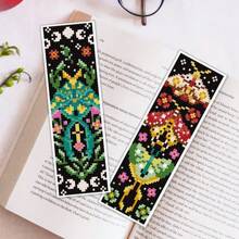 6pcs/Set Insect Themed Cross Stitch Bookmark DIY Art Kit - Cross Stitch Sewing Bookmark Set With Colorful Moth Pattern - Includes 6 Printed Cross Stitch Fabric, Ample Embroidery Floss, Stitching Tools (Random Color) And English Instructions - Simple And Easy To Operate, Suitable For Beginners And Handicraft Lovers - Can Be Used As Bookmarks, Home Decor, Or Gifts - Multicolor - View 3