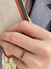 1pc S925 Sterling Silver Elegant Casual Cubic Zirconia Crystal Women's Ring, Women's Jewelry Gift, Birthday Gift, Party Gift - Ring - View 6