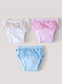 3/5 peças Calças de treinamento para penico para bebês, Roupa íntima leve e lavável para treinamento de verão para bebês, Fralda de pano reutilizável unissex, Adequada para treinamento de penico para meninos e meninas, Várias combinações, Itens essenciais para bebês - Multicolorido - Ver 21