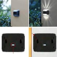 Solar-Powered Up-Down Wall Lights, Waterproof Outdoor Solar Pathway Lights, Solar Fence Lights For Patio, Garden, Lawn, Yard, Fence, Driveway, Landscape Lighting To Illuminate Your Yard