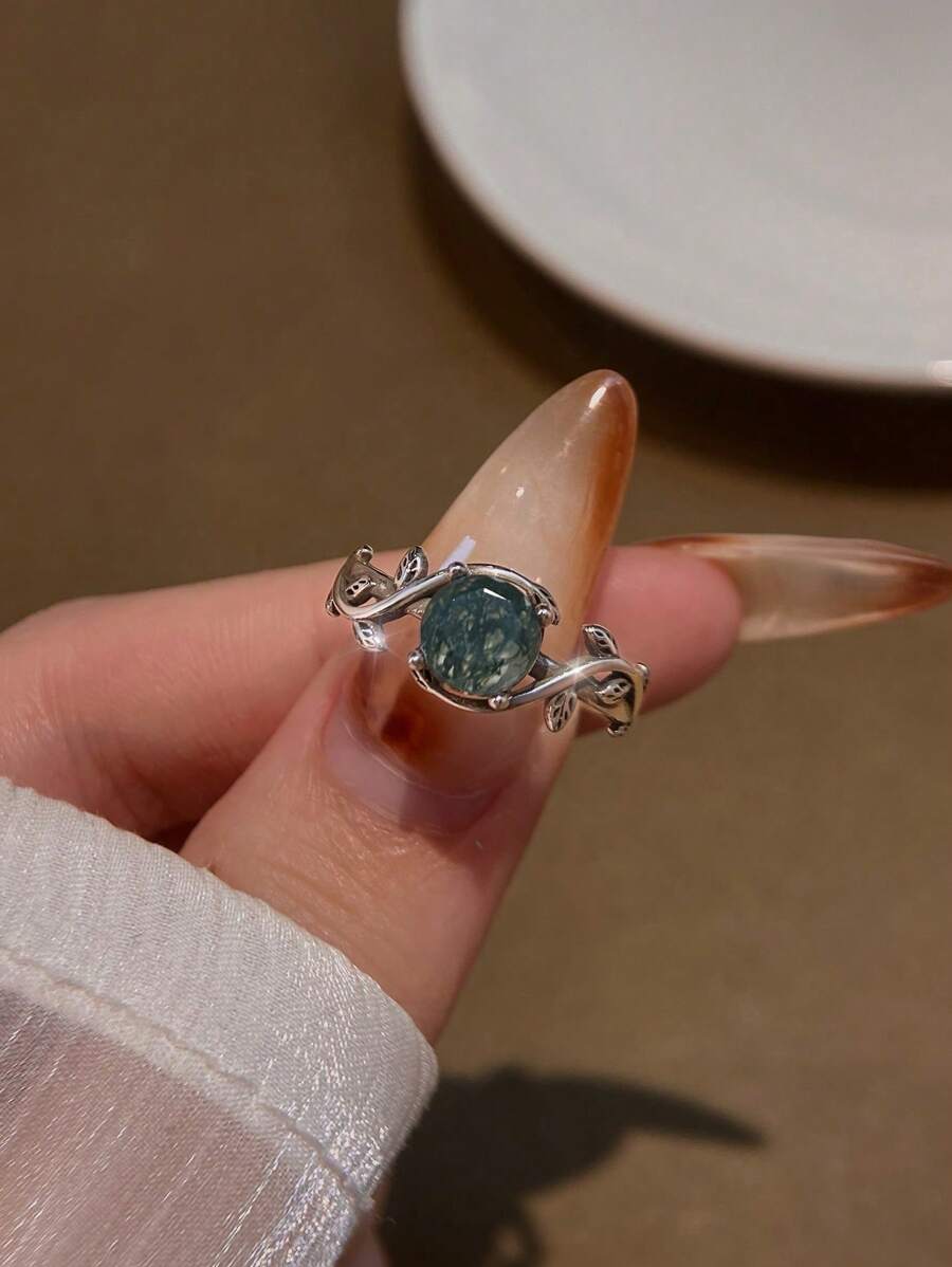 1pc Luxury Zirconia Opening Ring Ladies Jewelry For Women 925 Sterling Silver Single Ring Fine Jewelry For Girls Birthday Prom Party Gifts