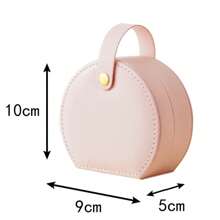 1 Piece PortableJewelry Box Pink For Women, Small Travel Jewelry Organizer With Zipper, Mini Elegant Storage Case For Earrings Rings Necklaces Bracelets, Compact Makeup Pouch, Dorm Essentials, School & Travel Must Haves