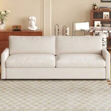 Guyii Beige Loveseat Sofa, Double Sofa Couch, Double Sofa Chair, Double Sofa Set, Small Sofa Couch, Small Sofa For Living Room, Small Sofa Modern, Apartment, Upholstered Small Couche For Bedroom, Solid And Easy To Install Love Seats Furniture, Beige, 70" - 米色 - 查看 2