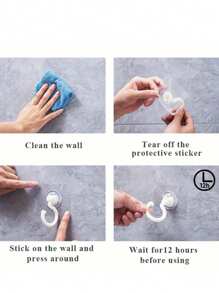 1/2/6pcs Rotating Ceiling Hooks, Easy Installation Without Drilling, Adhesive Hooks For Hanging Plants, Lanterns, Wind Chimes, Modern Ceiling Decor With Utility Hooks, Suitable For Bathroom, Kitchen, Outdoor Basket Storage