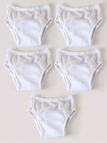 3/5 peças Calças de treinamento para penico para bebês, Roupa íntima leve e lavável para treinamento de verão para bebês, Fralda de pano reutilizável unissex, Adequada para treinamento de penico para meninos e meninas, Várias combinações, Itens essenciais para bebês - Multicolorido - Ver 23