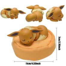 Takara Tomy Figura Poke original en miniatura - Pika, Slowpoke, Rowlet - Figura de PVC como regalo para fans del anime y los juegos, decoración de coche