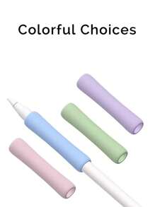 3 sztuki/zestaw miękkich silikonowych osłonek z uchwytem kompatybilnych z Apple Pencil 1./2. generacji, wygodne w dotyku prezenty dla matki, rodziny, przyjaciół, urodziny, akcesoria do długopisów świątecznych - Wielokolorowe - Zobacz 4