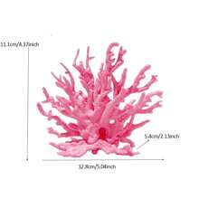 1pc Aquarium Decor Artificial Soft Pink Coral For Fish Tank Landscape Background Ornament
