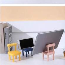 Desk Top Vertical Phone Holder Stand, Creative Desktop Mini Chair, Foldable Slouchy Person Stand, Office Small Stool Decoration Gifts, Phone Holder
