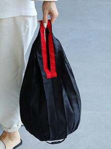 大容量折叠购物袋 - 超轻，尼龙，配有方便的挂扣，方便携带，旅行单肩便携式大号杂货袋，超市袋 - 彩色 - 查看 5