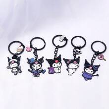Sanrio 1 pièce Porte-clés métal figurine mignonne de l'animation Sanrio Kuromi, dessin animé japonais Magical Melody