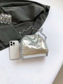 New Fashionable Silver Shoulder Bag For Women