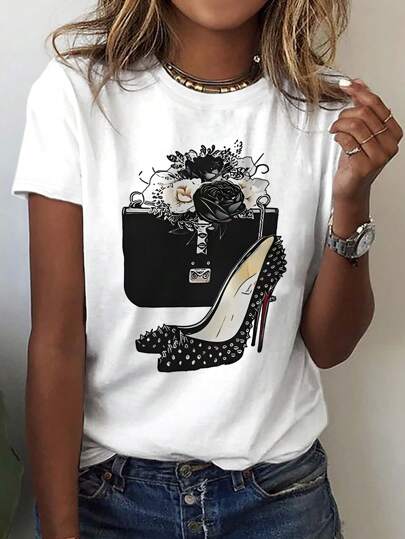 Casual Versatile Solid Color Round Neck Short Sleeve T-Shirt