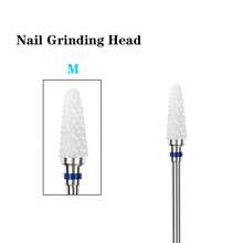 5件套陶瓷钨钢美甲钻头套装，无异味陶瓷钨钢美甲钻头，适用于美甲和足疗 - 低致敏性，专业沙龙级美甲护理工具