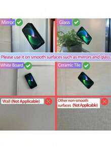 1 pieza Soporte multiusos para teléfono móvil con ventosa de silicona cuadrada de 24 agujeros, con fuerte adherencia, adecuado para diversos escenarios, evita que el teléfono se caiga, el movimiento al grabar vídeos y selfies, ventosa de silicona gruesa de 6g, ventosa de silicona para teléfono, soporte para teléfono de ventosa de silicona cuadrado de 24 piezas