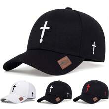 1 件男士十字绣可调节棒球帽，户外防紫外线休闲帽，适合春季、秋季、旅行、海滩、派对