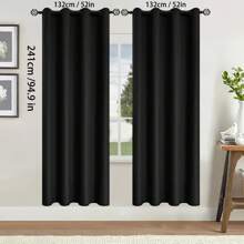 2pcs Blackout Curtains Thermal Insulated Lined Window Curtain Panels For Living Room, Bedroom, Kitchen, Bathroom, Home Decor Curtains For Living Room Room Decor Home Decor Living Room Kitchen Decor Living Room Decor Room Decor Curtains Bedroom