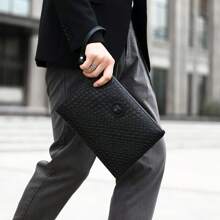 男士PU压纹腕带手拿包迷你小包腕包钱包手机包收纳包圣诞礼物圣经包新年礼物情人节礼物