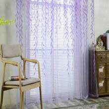 210*95cm Vintage Pastoral Floral Tulle Voile Door Scarf Valances Drape Sheer Window Curtain Home Decor