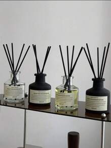 5pcs (1 Bottle Of Diffuser + 4 Volatile Sticks) Fireless Aromatherapy, Bedroom Decor, Indoor, Long-Lasting Fragrance, Essential Oils, Florals, Bedroom, Bathroom, Air Freshener, Fragrance Essential Oil Diffuser, Aromatherapy Set