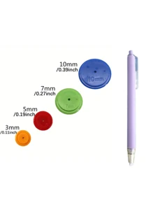 5 chiếc Bánh xe quét chắp vá Đường quét thợ may Vòng tròn Đường may Bộ phận thợ may & Hạt gạo nhựa Dao tiện ích. Bút chì vĩnh cửu, Bộ dụng cụ may, Bút chì vượt thời gian để phác thảo, vẽ, Đồ dùng học tập, Bút cắt chính xác bằng thép vonfram, Công cụ thủ công chần bông theo dõi cho các dự án tự làm, tác phẩm nghệ thuật & cắt giấy (Dụng cụ cầm tay/Máy cắt khuôn cầm tay) - Màu be - Xem 13