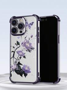 1 peça nova capa protetora de TPU transparente, galvanizada, com laço minimalista, antiqueda, compatível com Apple 16 Pro Max/16 Pro/16/13 Pro Max/12 Pro Max 11, 15 Pro Max, 14 Pro Max/Galaxy, SAM/Honor/Note 13 Pro/S23 Ultra/S24 Ultra/S25/A56