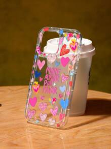 Étui transparent avec imprimé différents cœurs compatible avec 16/11/12/13/14/15/15pro/15 Plus/15 Promax/7plus/8plus/X/Xs Max/Xr/11pro/12pro/13pro/14pro/12mini/13mini/11promax/12promax/13promax/14promax/14plus/6/6s/6plus/7/8/16Pro/16plus/16promax/Se & compatible avec Samsung Galaxy Galaxy/A54/A14/A12/A13/A15/A32/A33/A24/A52S/S20/S21/S22/S23/S24/S23Plus/S24ultra/S25