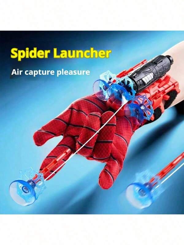 Lanzador de ventosas "Blaster de Guante de Araña" - Juguete de largo alcance ultra - Máscara de Araña - Juguete interactivo para padres e hijos - Regalo de cumpleaños - Regalo navideño - Juguete de regalo