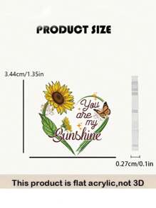 Un paio di orecchini in acrilico 2D a forma di girasole e farfalla, design leggero e durevole, accessori di moda per donne, il regalo perfetto per la festa della mamma o il compleanno