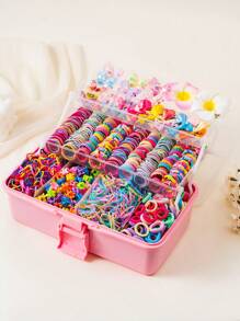 Juego de 814 piezas de accesorios para el cabello de niñas, gomas elásticas multiestilo y multicolor, lazos y flores lindos pinzas para el cabello, decoraciones de pasador de mariposa brillante, adecuado para todas las temporadas, regalo perfecto para niñas, excelente para peinados de fiesta y vacaciones