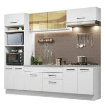 Cocina Integral Completa Modular Madesa Agata 270cm Color Blanco 03 - Blanco - Ver 2