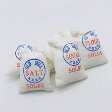 3pcs Miniature Food Toy Scene Model Tiny Kitchen Furniture Toy, Flour Bag
