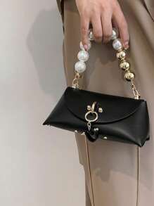 Chain Link Minimalist Elegant Fashionable Tote Bag, Suitable For School, Commuting, Casual, Travel, Lightweight