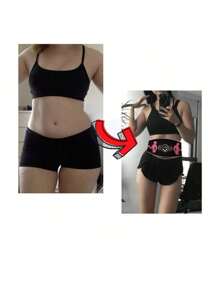 EMS Muscle Stimulation Abdominal Belt Trainer Stimulator Massage Massager Abdominal Shaping - Black - View 5