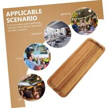 Rectangular Acacia Wood Tray - 11.4in*4.1in Kitchen Table Decoration Tray, Suitable For Home Decoration, Coffee, Pastry, Snacks, Keys, Candles, Perfume, Soap, Etc. Suitable For Various Holidays,Kitchen,Christmas Gift