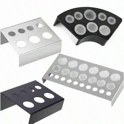 7/8/21 Pcs Tattoo Ink Cup Holders, Tattoo Tools, Black Pigment Containers, Cosmetic Accessories For Body Art Supplies