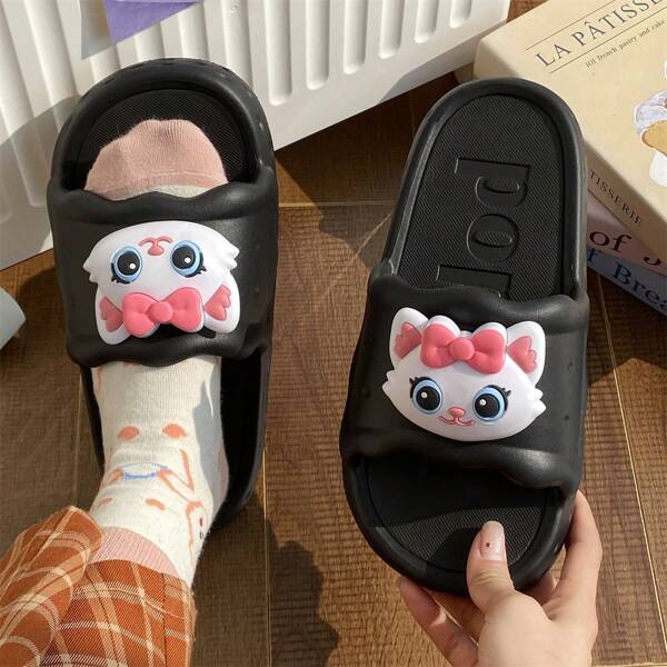 1 双女式 EVA 拖鞋 - 休闲纯色一脚蹬拖鞋，适合夏季室内浴室淋浴，柔软防滑鞋底凉鞋，内里和鞋垫可手洗