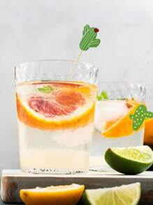 100 piezas de palillos de cactus, tenedores de bambú mixtos, palitos creativos para aperitivos y postres; ostiones para frutas, suministros para fiestas; accesorios de cocina (estilos surtidos), fiesta, recuerdo de cumpleaños, postre de fiesta; buffet y decoración; palito de cola de caballo de cactus; hisopos de frutas; garrote de inicio de madera; palo de ensalada de fruta; guillotina de toothpick, accesorios para el hogar; decoraciones hawaianas para fiesta - Verde - Ver 6