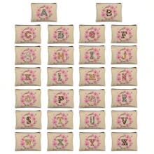 1 Pc Cosmetic Bag Makeup Bags Wallet Name Initials A-Z Letter Pattern Toiletry Organizer Pouch Wash Bag Zipper Phone Purse Pencil Pouch Clutch Bag Teacher Gifts Travel Essentials For Women Girl Gift For For Makeup Tools Makeup Brushes Storage Makeup Organizer Make Up Organizer Makeup Storage Makeup Pouch Make Up Pouch